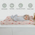 Summer 32''16'' Boho Strawberry Flowers Baby Changing Pad Covers for Boys Girls Strawberries Pink Bows Checkerboard