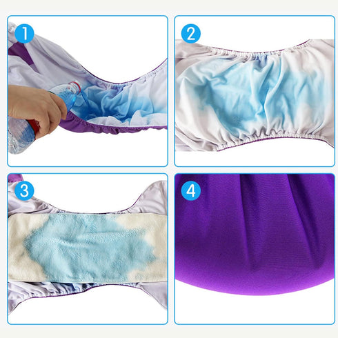 Zetiling 20.5-42.5in Adult Cloth Diapers, Reusable Adult Diapers, Washable Breathable Incontinence Nappy Pants
