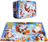60 Piece Wooden Jigsaw Puzzle in a Box - Merry Christmas Santa Claus Early Childhood Education Toy