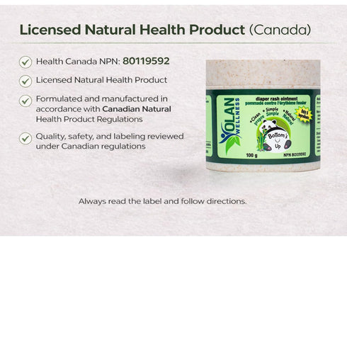 Bottoms Up Diaper Rash Ointment by Olan Wellness Thick Zinc Oxide Barrier Cream, Melts on Contact, Helps Soothe