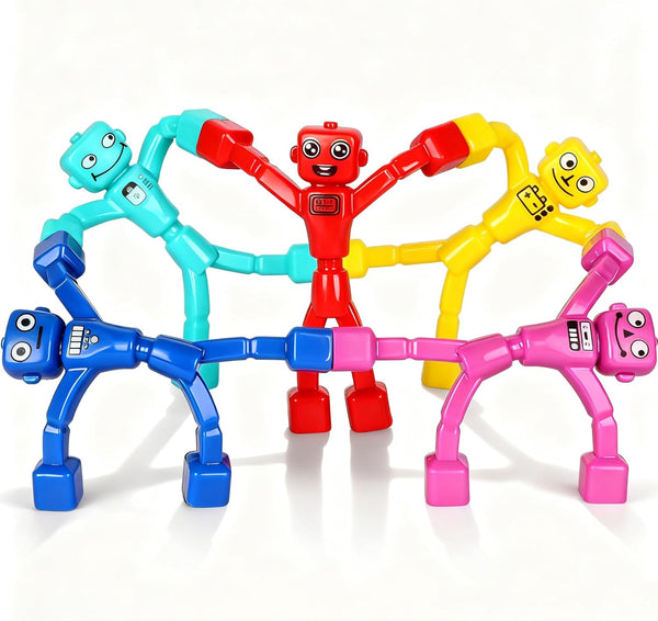 Mruikeny Magnetic Robot Men Travel Toys, Magnetic People Sensory Fidget Toys for