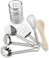 (7 3+ Melissa & Doug Stir & Serve Cooking Utensils pcs) - Stainless Steel & Wooden Play Kitchen Accessories, Preschool