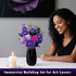 822 Set Gothic Black Purple Roses Bouquet - Pcs Building Blocks for Adults, Lego Compatible Flowers for Home Decor