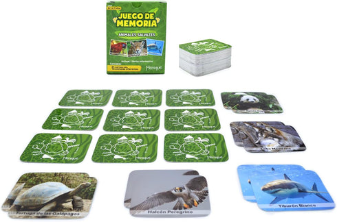 Juego de Memoria de Animales Salvajes en español - Wild Animals Memory Matching Game