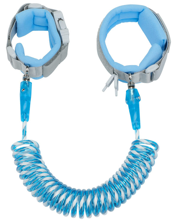 Dr.meter Kids Leash for Toddler - 8.2ft Reflective Anti Lost Wrist Link with Key & Lock, Blue