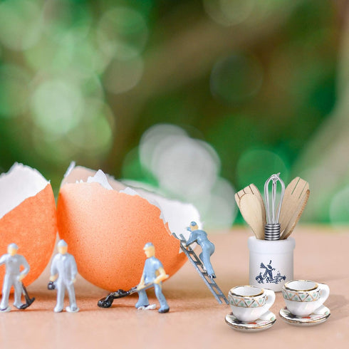 37 1:12 16 6 15 Set(Flora Skylety Pieces Scale Miniatures Dollhouse Kitchen Accessories Include Plates Knife Fork