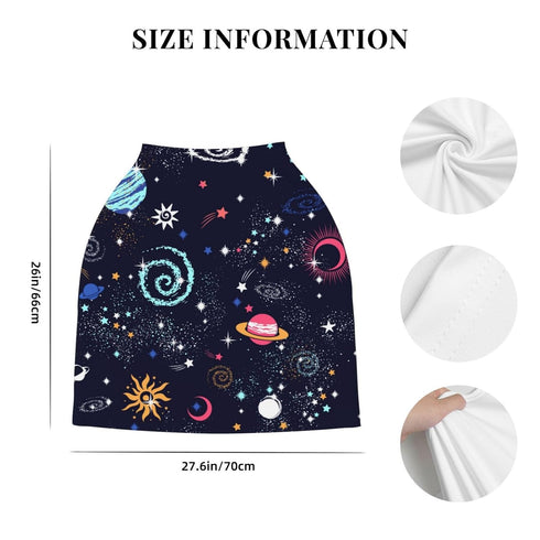 Schgap Space Galaxy Car Seat Cover for Babies Nursing Cover Breastfeeding Baby Carrier Covers Carseat Canopy