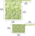 Burbuja 2 Pack, 2 Daisies in Green Wet Dry Bags for Baby Cloth Diaper Waterproof Reusable Wet Bag with Zippered Pockets