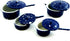 Town Square Miniatures Dolls House Kitchen Accessory Blue Saucepan Pan Set