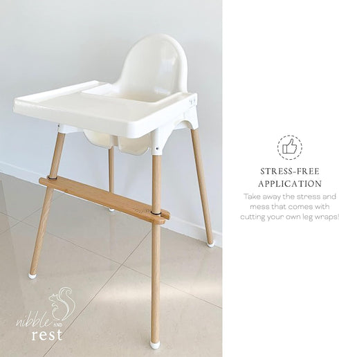 Highchair Decorative Leg Wraps, Bamboo Style Accessories, Compatible with IKEA Antilop, 4 Pre-Cut Adhesive Strips