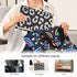 WELLDAY Boho Leopard Portable Diaper Changing Pad - Waterproof Foldable Baby Diaper Changing Pad with Built-in Pillow