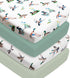 FIGEPO 4 Pack Mallard Duck Baby Crib Sheets Neutral Unisex Breathable Fitted Nursery