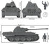 BMC Toys WW2 1:38 BMC CTS German Panther V Tank - Gray Plastic Army Men Military Vehicle