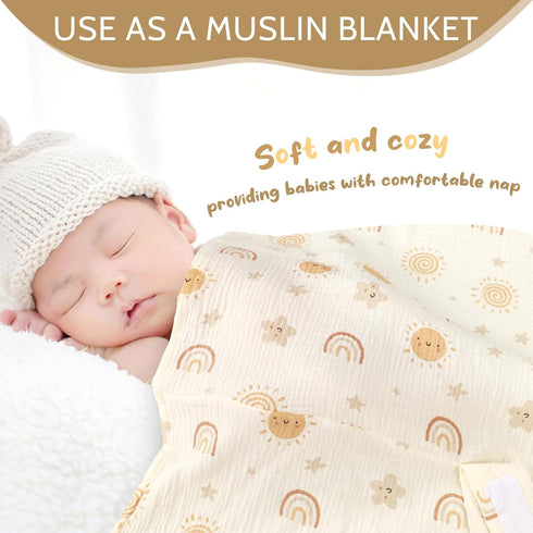 Summer Muslin Car Seat Cover Baby Girls Boys, Cotton Baby Car Seat Cover for Carseat, Baby Nursing Pillow Cover