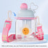27oz Toddler Water Bottle, Tritan Sports Water Bottle with Straw, Plastic Water Bottle with Soft Strap, Kids Water