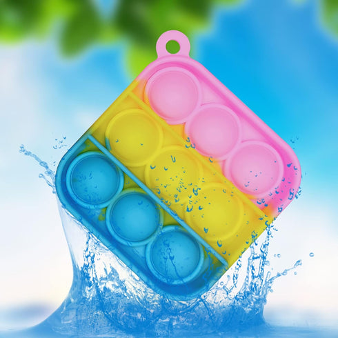 Clanam 120 Pcs Mini Pop Bubble Fidget Toys for Party Favors, Small Silicone Pop Keychain Bulk for ClassroomC