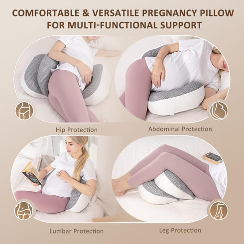 Chilling Home Pregnancy Pillow for Sleeping Portable, Maternity Pillow for Side Sleeper, Travel Wedge Pillow, Body
