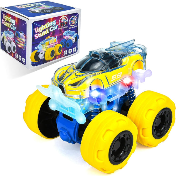 TQBYNJ Monster Truck Toy - Toy Truck with Flashing LED -Toys for 3