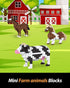 QISHOUTING Cow Mini Building Toy for Kids, Farm Animals Mini Building Blocks & Learning Toy for Girls Boys, Miniature