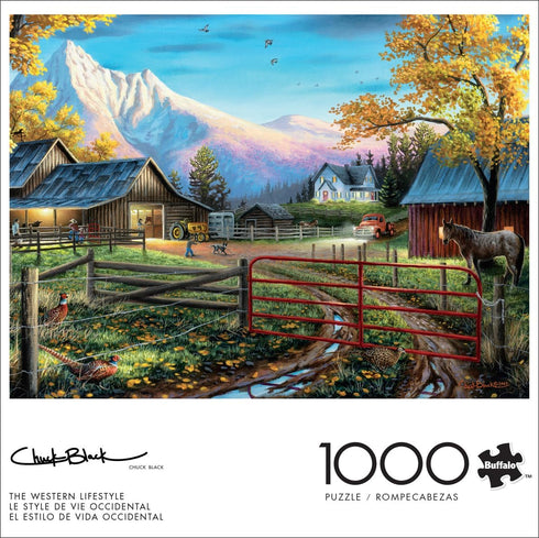 Country 1000 26.75 19.75 Buffalo Games - Life - Charles Black - The Western Lifestyle - Piece Jigsaw Puzzle for Adults