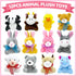 12PCS CH HAICHENG Filled Easter Eggs with Plush Animal Toys Inside, Prefilled Easter Eggs for Easter Eggs Hunt, Easter