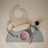 mushie Silicone Baby Bib, Waterproof Adjustable Fit Bibs in Vanilla Confetti