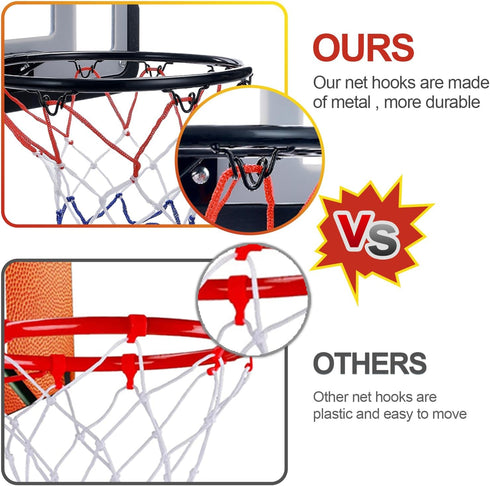 Adjustable Kids Basketball Hoop, Indoor Outdoor Play, Height 2.9 ft-6.2 ft, Goal for Boys & Girls Age 3-8