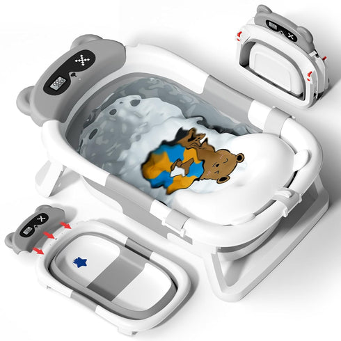 AVIDOR Baby Bathtub,Collapsible Bathtub for Newborn to Toddler,Durable Essential Infant Bath Tub,Portable