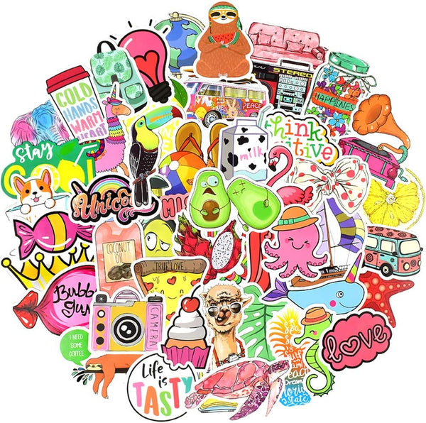 QTL VSCO Stickers for Girls, Cute Waterproof Vinyl Pack for Water Bottle, Laptop, Hydroflask, 150Pcs