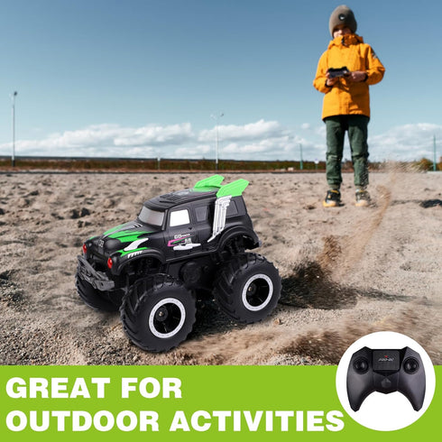 1/20 4WD 8-12 Amphibious Remote Control Cars, Stunt RC Rock Crawler Monster Truck Toy with Two Alternative Rechargeable