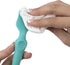 Nuby Diaper Cream Soft Silicone Brush with Suction Base & Travel Case, Mini Size (Aqua)