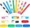 Aoriher Back to School Silicone Charm Bracelets for Kids, 7 Inch Adjustable Rubber Wristband with Holes