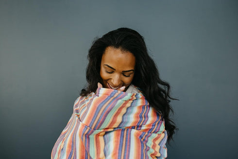 Serape Copper Pearl Multi-Use Cover: Car Seat & Stroller Cover - Stylish Designs, Sun Protection, All-Season Use