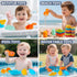15 Baby Bath Toys for Toddlers, PCS Mold Free Bathtub Water Play Toys with Rainbow Color Floating Boats Spoons
