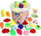 Mochi Squishy Toys, 24 Pcs Fruit Squishy Party Favors for Kids, Stress Relief Squishies Bulk Gift for Goodie Bags