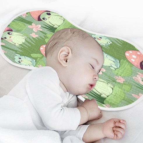 Bulletgxll Set 4, Cute Frogs Unisex Baby Burp Cloths of Soft Absorbent Organic Cotton Muslin Burping Cloths for Newborn