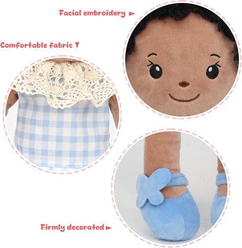 16inch, Soft Baby Doll Toys Baby Rag Doll for One Year Old Girl Birthday Gift,Plush Toys for Toddler Kids Infants
