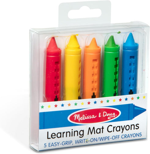 Melissa & Doug Learning Mat Crayons - 5 Colors Set