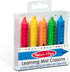 Melissa & Doug Learning Mat Crayons - 5 Colors Set