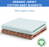100% 30x40 Inches (Pack 2), Delta Children Organic Jersey Cotton Baby Receiving Blankets for Girls and Boys - GOTS