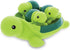 Dollibu Green Sea Turtle Family Bath Squirters, 4 Piece Bath Toy Set for Kids, Floating Rubber Squirt Toys