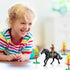 Toddmomy Riding Horse Figurine 4Pcs Action Figure, Western Figurines Toys, Plastic Horse with Rider