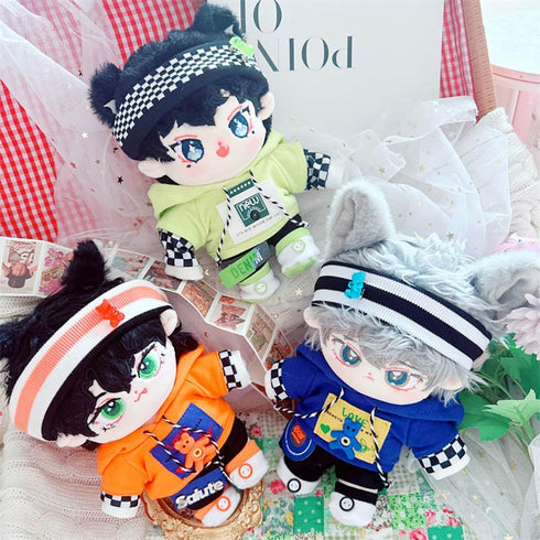 niannyyhouse 20cm Plush Doll Clothes, Hoodie Pants & Shoes Loose Cave Bear Set for 8in Plush Toy
