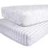 Set Changing Pad Cover and Crib Sheet Bundle (Blue Dragonflies + Stripes Print)