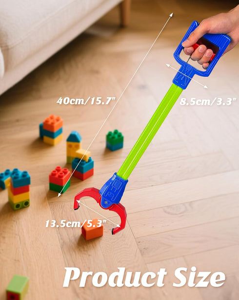 2 15.7 inch Pcs Claw Grabber Toy for Kids, Plastic Robot Arm Hand Claw Pickup Tool, Children Grabbers Interactive Toys