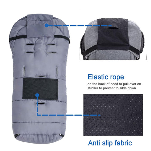 Yobee Toddler Stroller Bunting Bag, Warm Insulation Baby Footmuff for Stroller, Adjustable Winter Blanket, Cold Weather