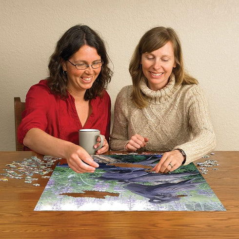 Cobble Hill 1000 Piece Puzzle - Raven Rendezvous with Sample Poster Included