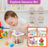 Baby Toys for 6 to 12 Months - Montessori Sensory Bins Toys for Toddlers, Pull String Teether, Stacking Blocks