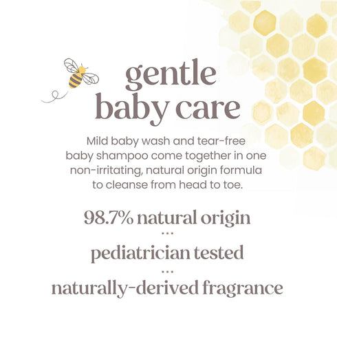 98% 12 Oz (Pack 3) Burt's Bees Baby Shampoo and Body Wash, Tear Free Soap, Natural Origina Baby Soap, Original Scent