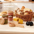 Sets 3-5 3 4 5 6 Toyssa Wooden Play Food for Kids Kitchen, Bakery Pretend Play Toy Food for Toddlers with Cutting Bread